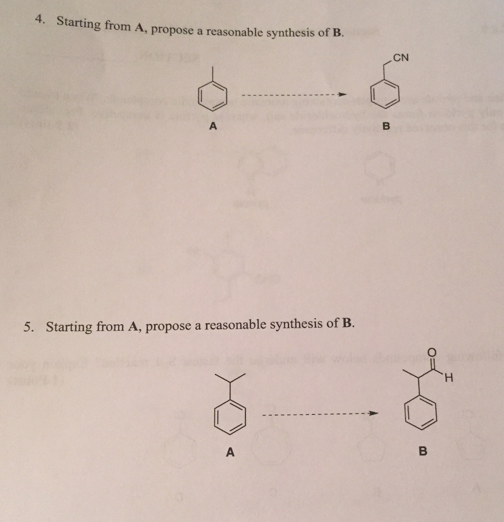 Solved Starting From A, Propose A Reasonable Synthesis Of B. | Chegg.com