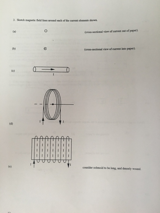 Solved Sketch magnetic field lines around each of the | Chegg.com