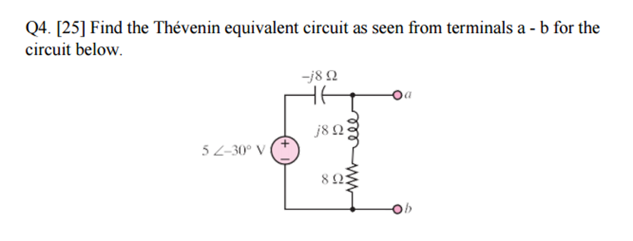 Solved Find the Thevenin equivalent circuit as seen from | Chegg.com
