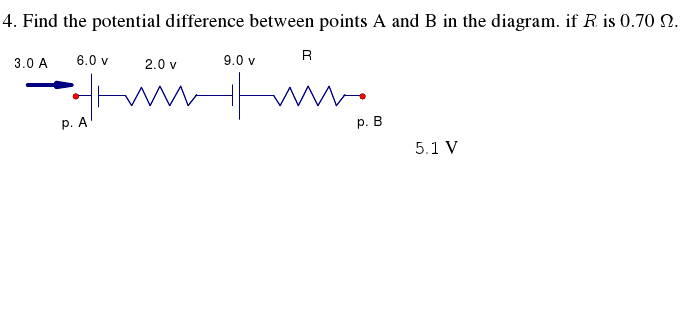 Solved Find The Potential Difference Between Points A And B | Chegg.com