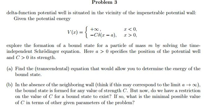 Solved delta-function potential well is situated in the | Chegg.com