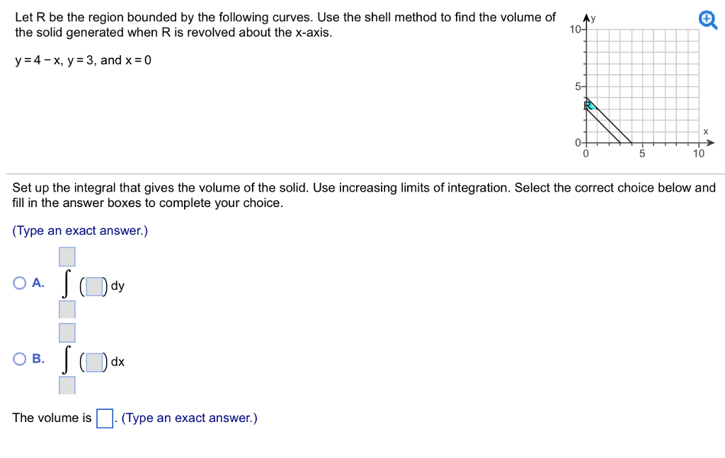 Solved Let R be the region bounded by the following curves. | Chegg.com
