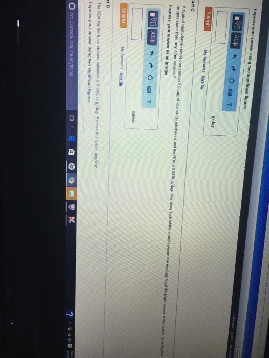 Solved A typical multivitamin tablet can contain 2.0 mg of