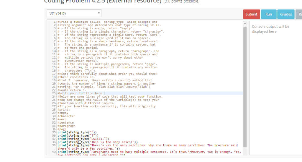 Solved oding PTobierm44.2S (EXLerialreseuCe) (3.0 points | Chegg.com