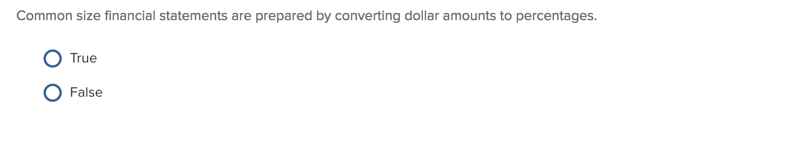Solved Common Size Financial Statements Are Prepared By Chegg