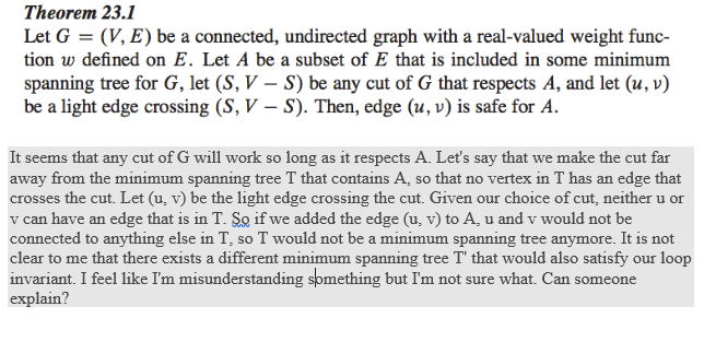 Solved Let G = (K, E) be a connected, undirected graph with | Chegg.com