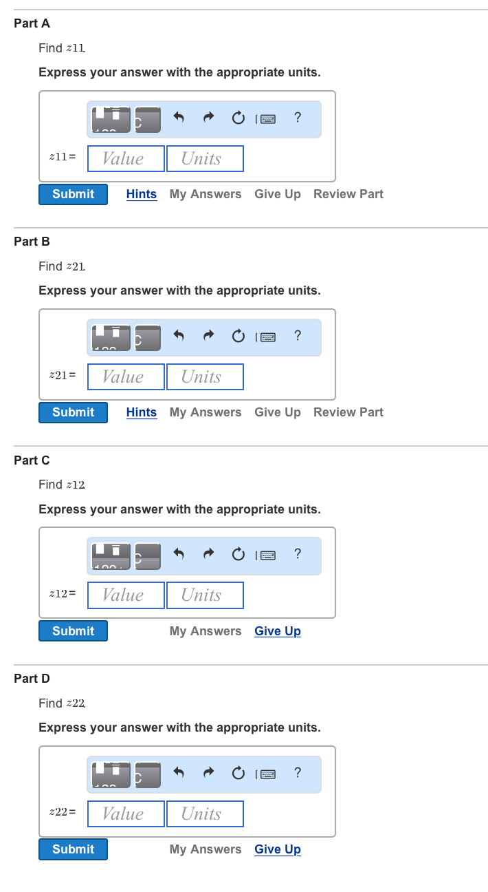 Solved Find the z parameters for the circuit in the figure.