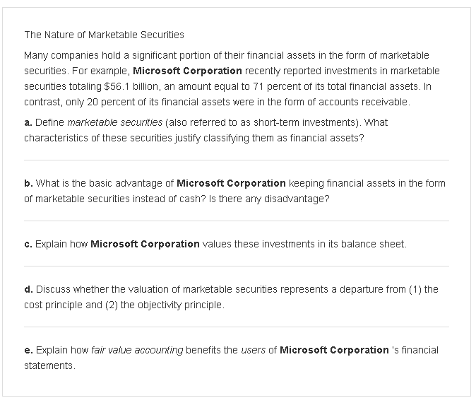 Characteristics Of Marketable Securities. What Are Examples Of ...