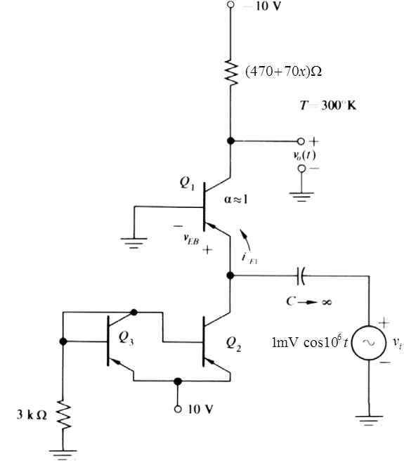 Solved For the follwing circuit determine the values of | Chegg.com