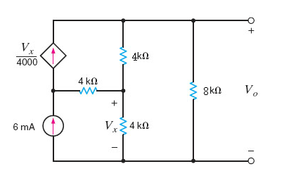 Solved Using mesh analysis, find V0 in the circuit in the | Chegg.com