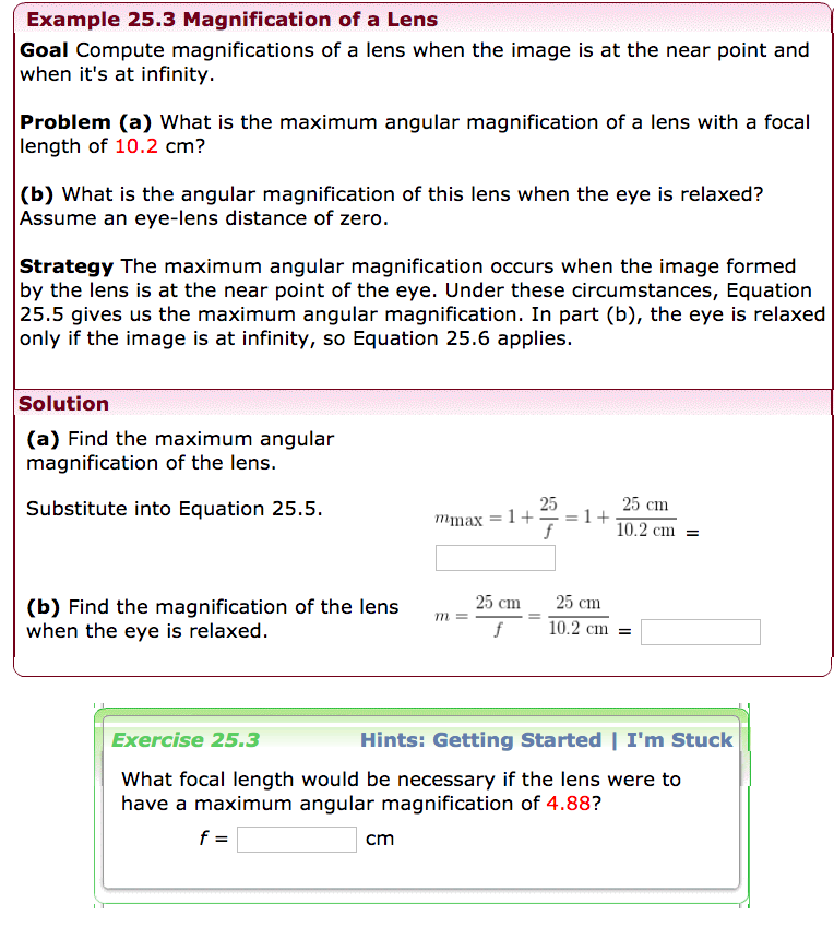 Solved Compute magnifications of a lens when the image is at
