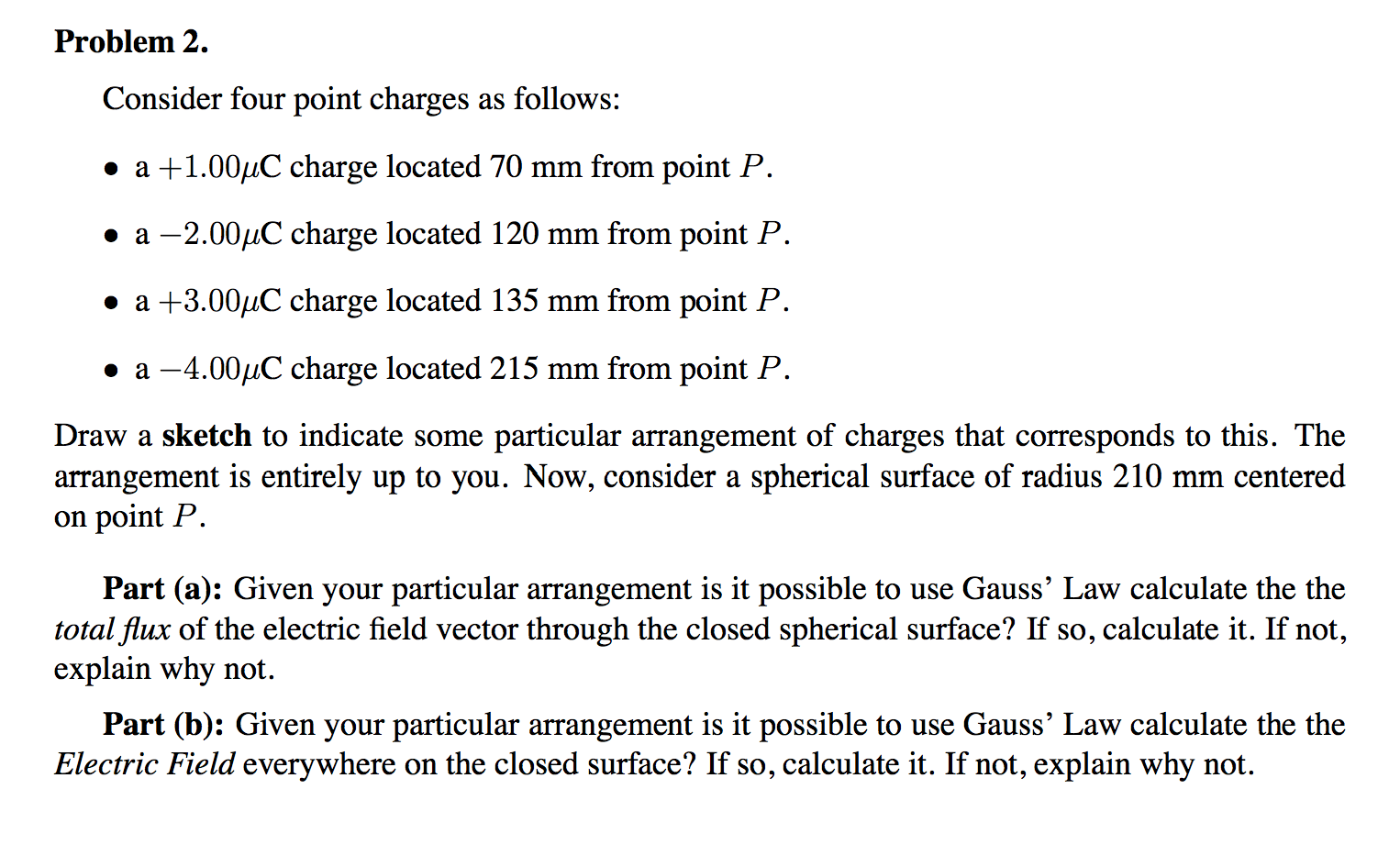 Solved Consider four point charges as follows: a +1.00µC | Chegg.com