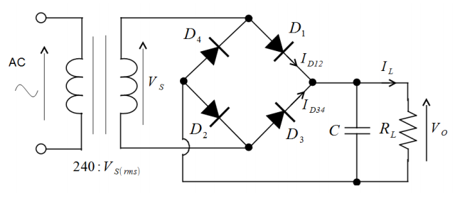 Solved QUESTION 2B Continued) (b) The full wave bridge | Chegg.com