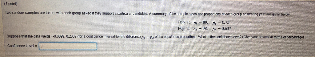 Solved Two random samples are taken, with each group asked | Chegg.com