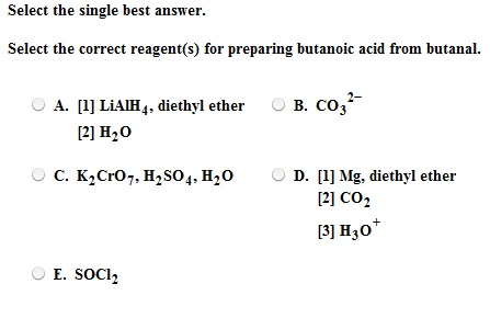 Solved Select The Single Best Answer Choose The Most Stable Chegg Com