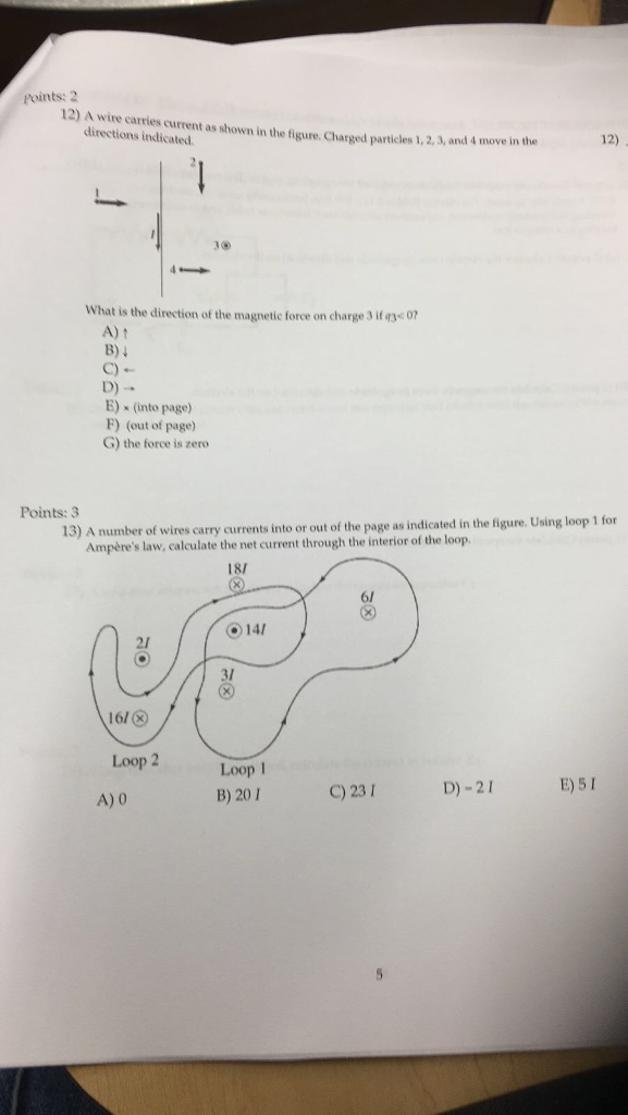 Solved A wire carries current as shown in the figure. | Chegg.com