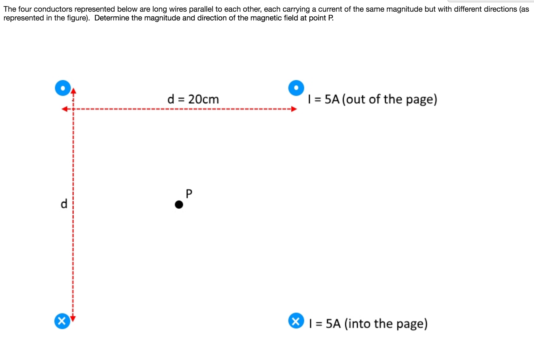 Solved The four conductors represented below are long wires | Chegg.com