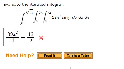 Solved Evaluate The Iterated Integral. Integral^Squareroot | Chegg.com