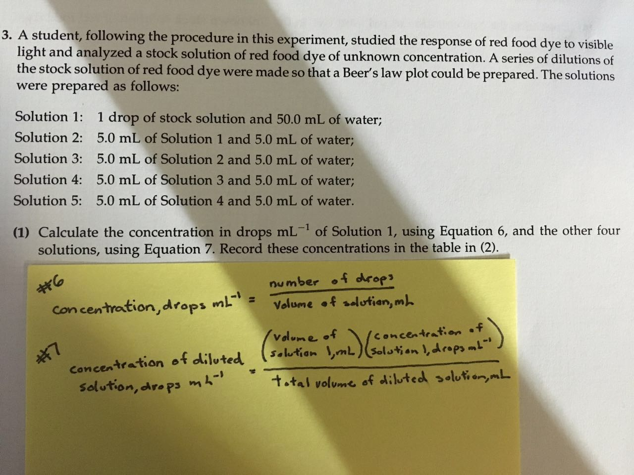 Solved A student, following the procedure in this | Chegg.com