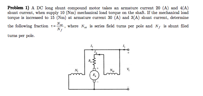 Solved A DC long shunt compound motor takes an armature | Chegg.com