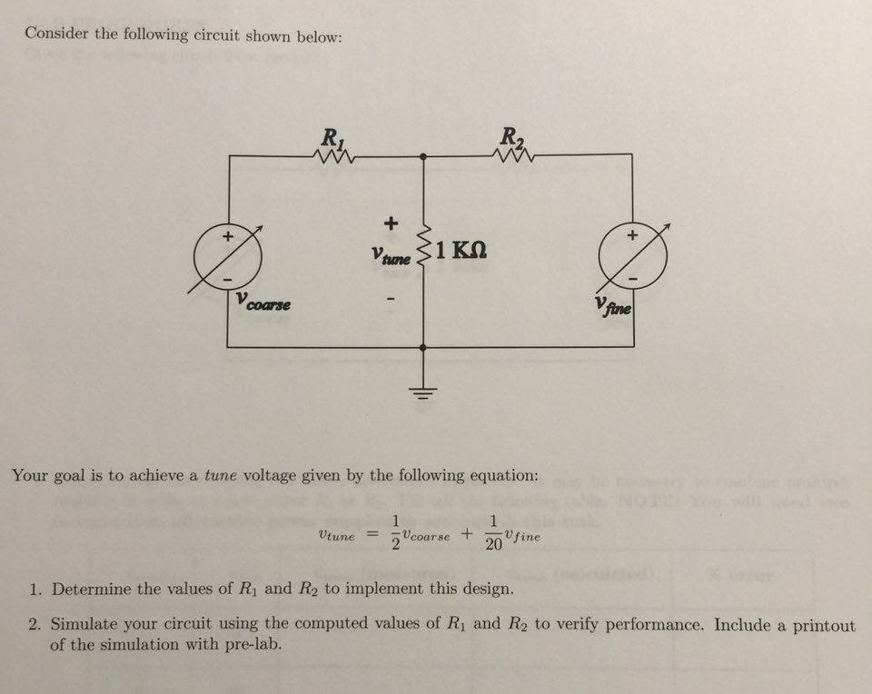 Solved Consider The Following Circuit Shown Below: Your | Chegg.com