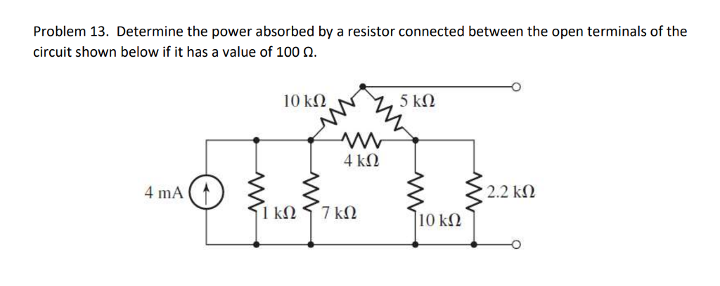 Solved Problem 13. Determine The Power Absorbed By A | Chegg.com