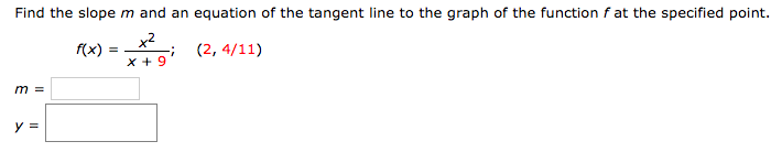 find the slope of fx equation