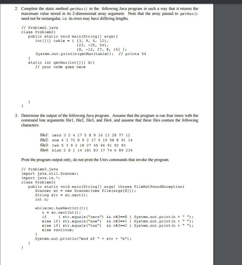 java final review, step by step explaination please | Chegg.com