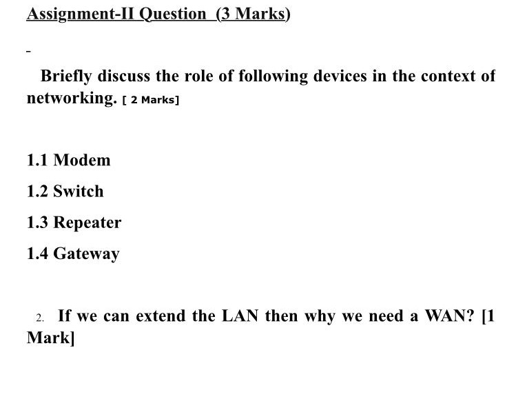 Solved Assignment-IL Question_(3 Marks) Briefly discuss the | Chegg.com