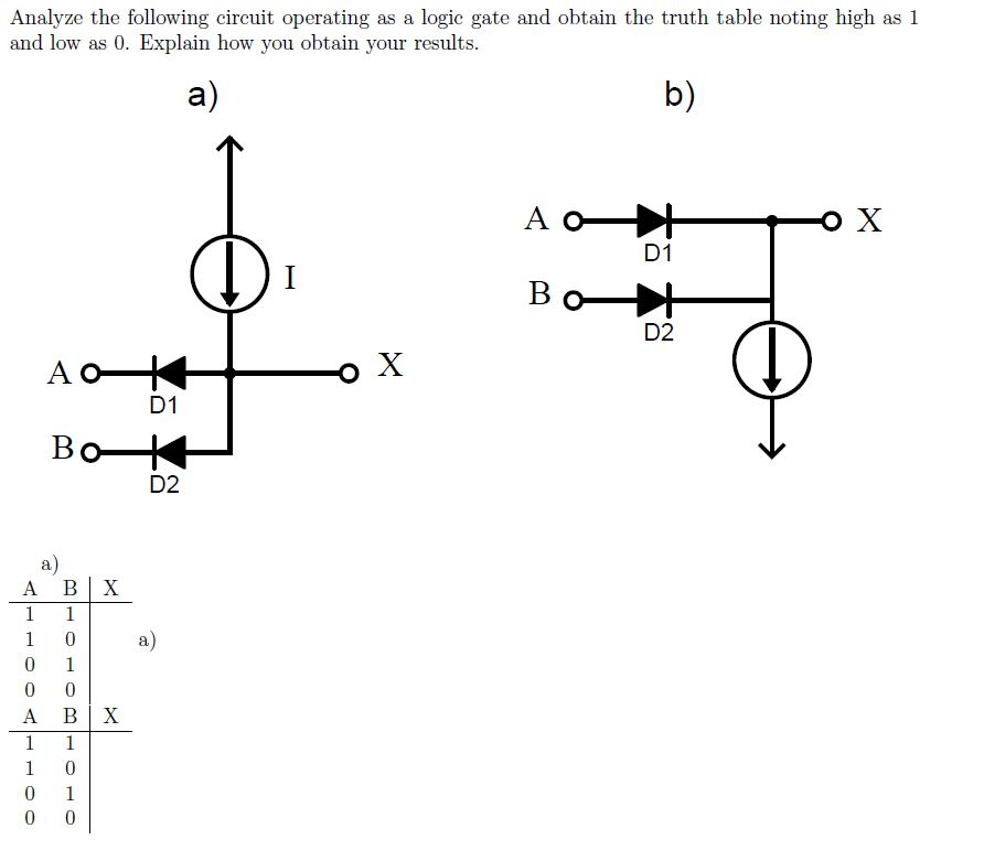 Solved Analyze the following circuit operating as a logic | Chegg.com