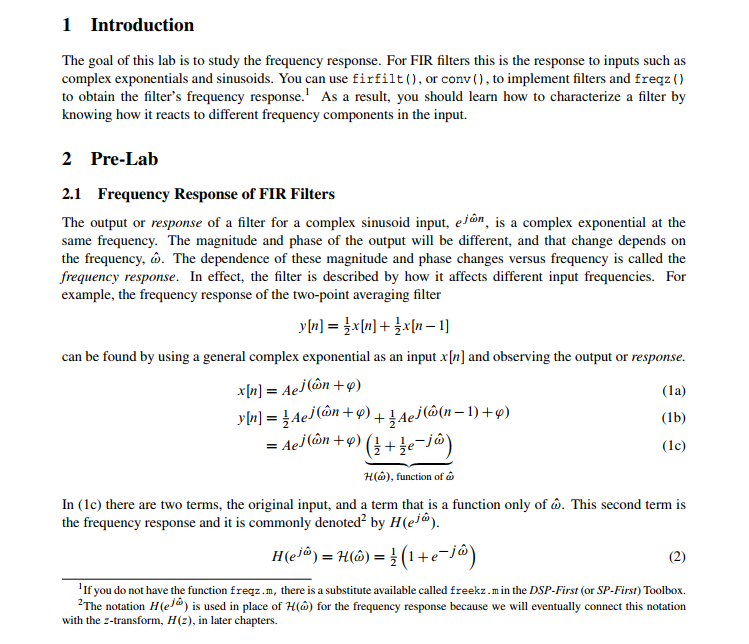 1 Introduction The Goal Of This Lab Is To Study The | Chegg.com