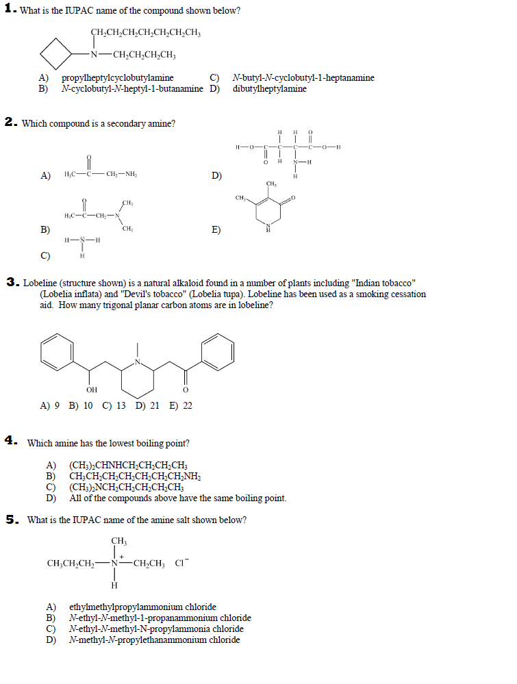 Solved What is the IUPAC name of the compound shown below? | Chegg.com