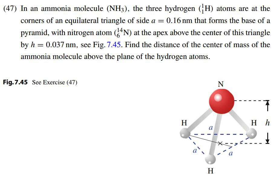 Solved In an ammonia molecule (NH_3), the three hydrogen