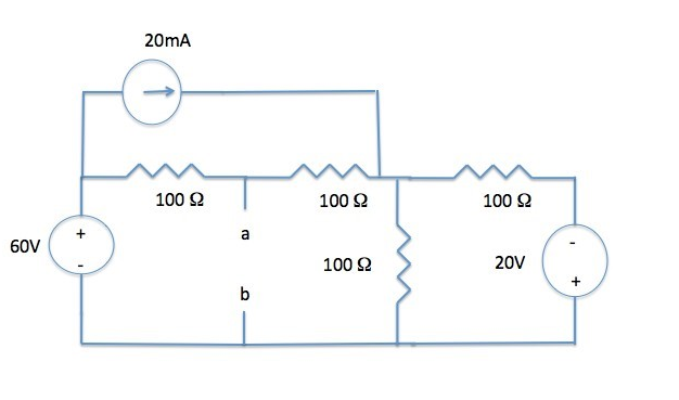 Solved 1) Find the Thevenin Equivalent of the circuit with | Chegg.com