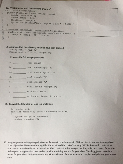 Solved which of the following can be used in a Java program | Chegg.com