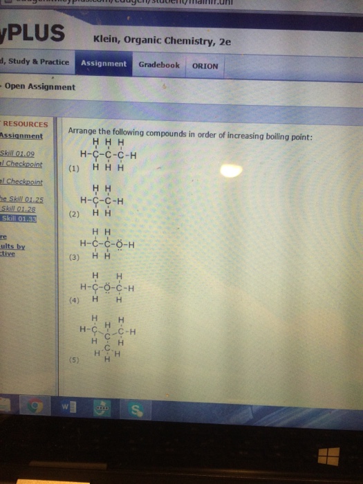 Solved Arrange the following compounds in order of | Chegg.com