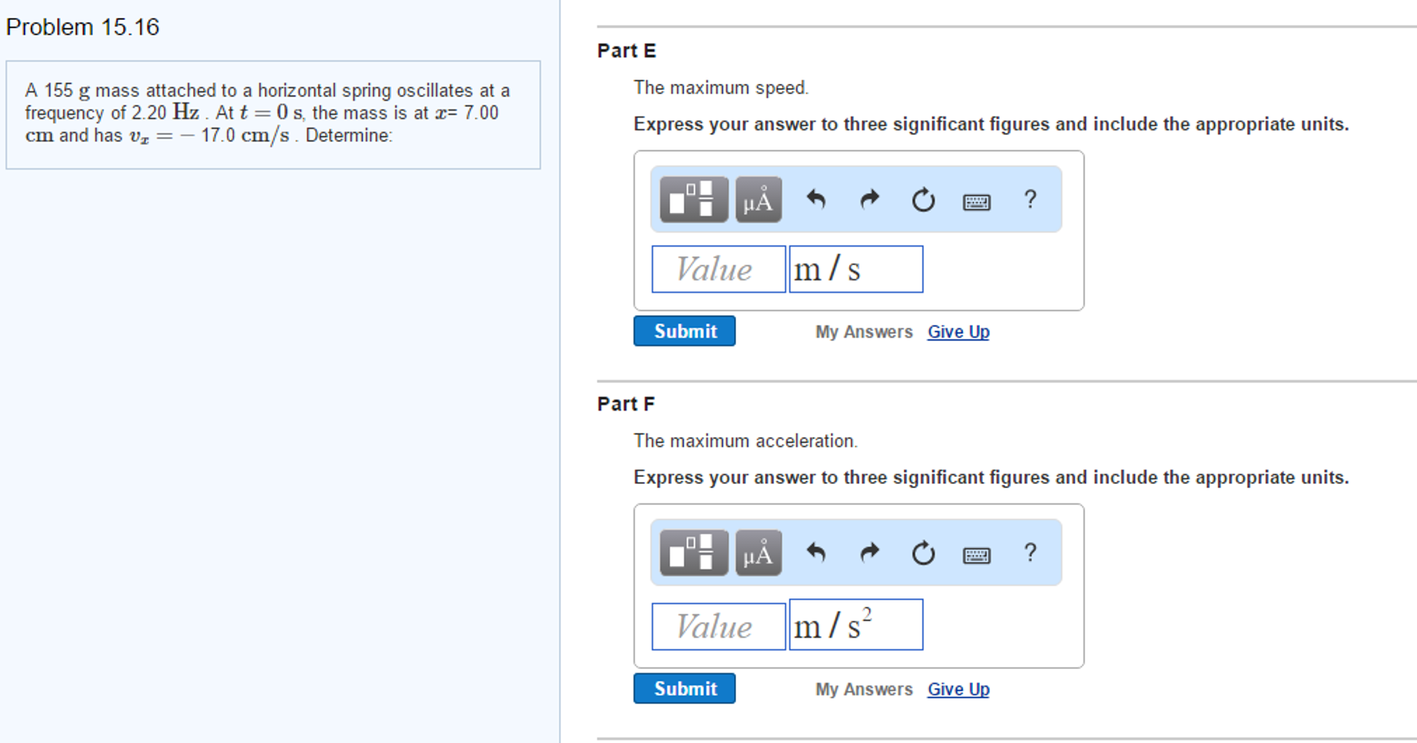 Solved The Maximum Acceleration. The Maximum Speed. Express | Chegg.com