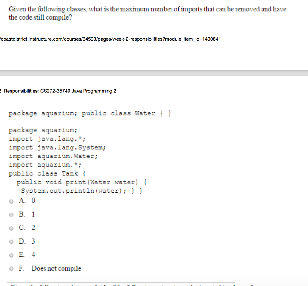 Solved Given the following classes, what is the maximum | Chegg.com