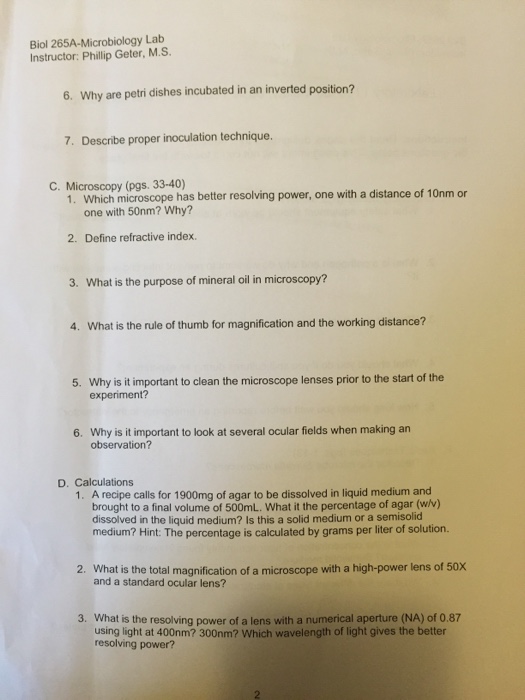 Solved Why are petri dishes incubated in an inverted