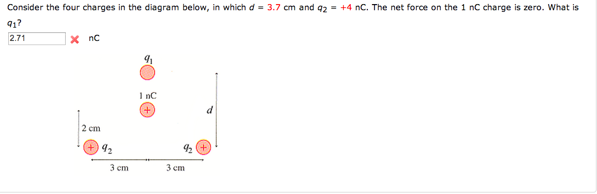 Solved Consider the four charges in the diagram below, in | Chegg.com