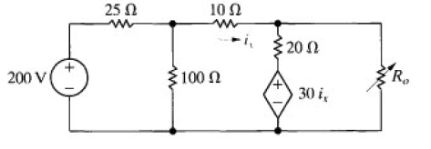 Solved The variable resistor (R0) in the circuit in Fig. | Chegg.com