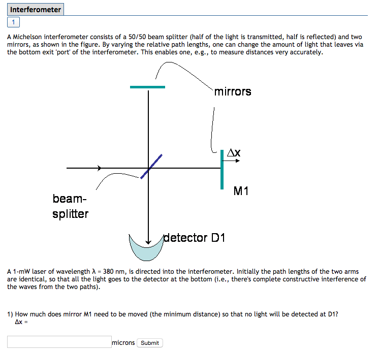 Solved A Michelson interferometer consists of a 50/50 beam | Chegg.com
