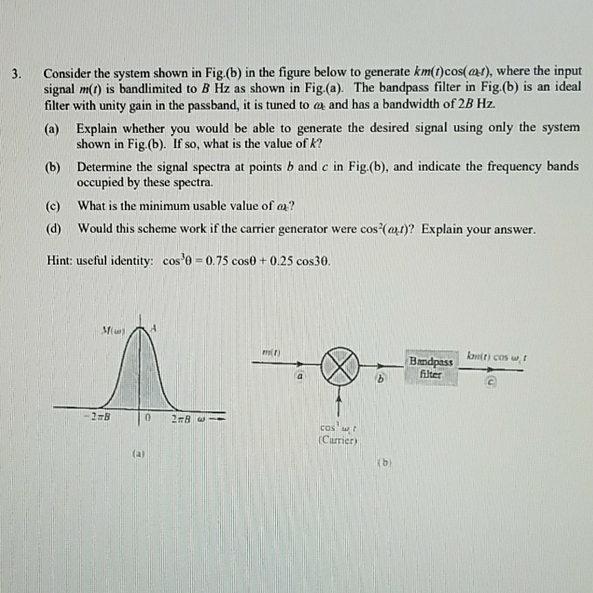 Solved 3. Consider The System Shown In Fig (b) In The Figure | Chegg.com