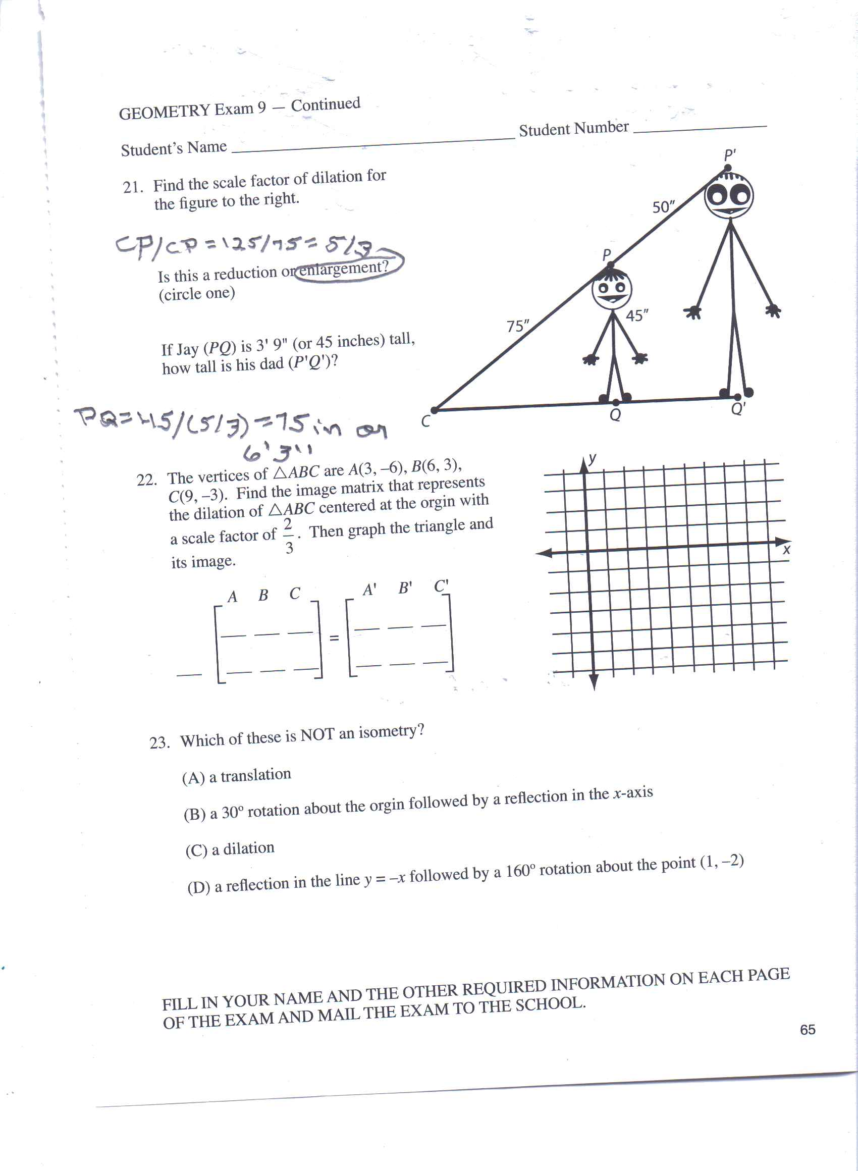 Dilations And Scale Factor Worksheet