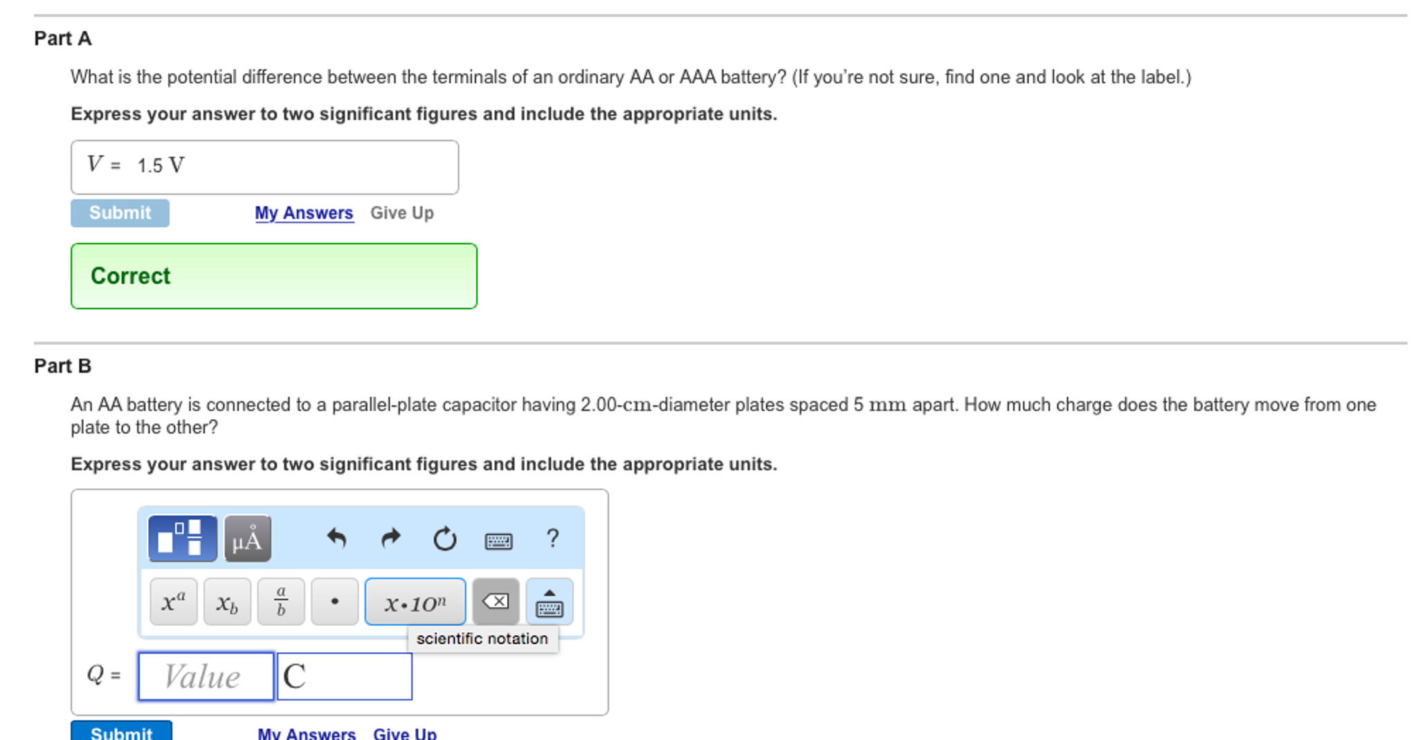 Solved: What Is The Potential Difference Between The Termi... | Chegg.com