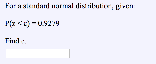 Solved For a standard normal distribution given P z c Chegg