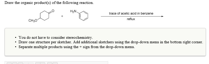 Solved Draw the organic product(s) of the following | Chegg.com