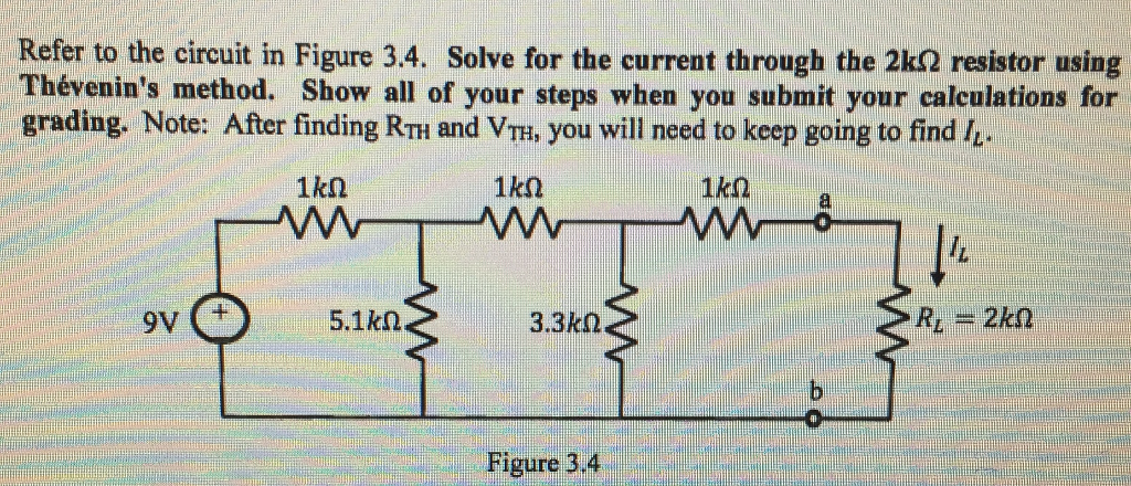 Solved Refer to the circuit in Figure 3.4. Solve for the | Chegg.com