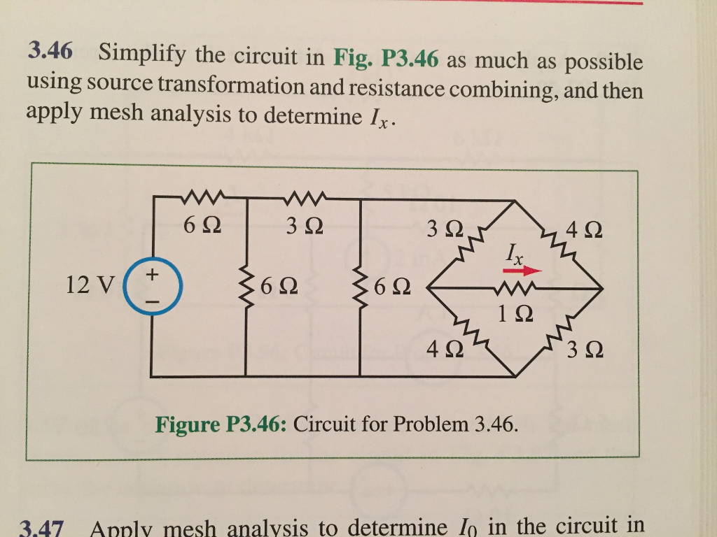 Solved 3.46 Simplify the circuit in Fig, P3.46 as much as | Chegg.com
