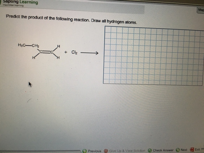 Solved Predict the product of the following reaction. Draw